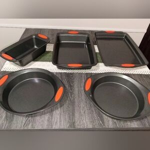 🆕 New! Rachael Ray 5pc Bakeware Set Yum-o Collection Nonstick Pans